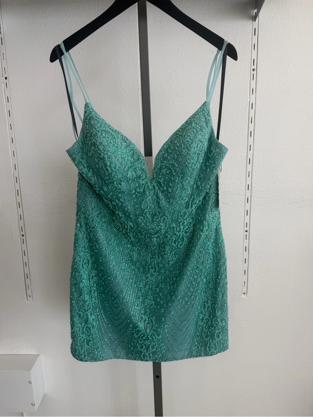 Alyce Paris Teal Sequin Beaded 4502